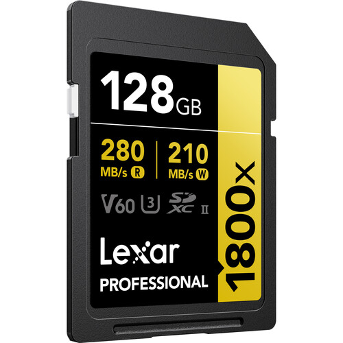 Lexar 128GB Professional 1800x UHS-II SD - 3